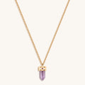 Serene Tranquility - Amethyst Evil Eye Pointer Necklace 1