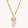 Delicate Guidance Rose Quartz Evil Eye Pointer Necklace 3