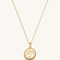 Celestial Impression White Enamel Moon & Stars Necklace 4