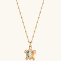 Intuitive Wisdom Multi Symbol Chakra Turtle Necklace 3