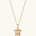 Intuitive Wisdom Multi Symbol Chakra Turtle Necklace 4