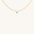 Glowing Perspective - Turquoise Enamel Evil Eye Necklace 1