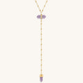 Divine Guidance Amethyst Gold Evil Eye Necklace 1