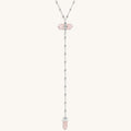 Guided by Love Rose Quartz Silver Evil Eye Necklace 1