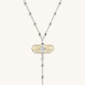 Sunny Soul - Citrine Silver Evil Eye Necklace 5