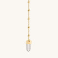 Clear Mind Crystal Quartz Gold Evil Eye Necklace 4