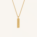 Harmonious Path Amethyst Peace Charm Gold Necklace 3