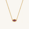 Divine Vision Amethyst Evil Eye Gold Necklace 1