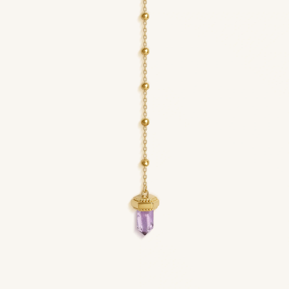 Sacred Remedy Gold Amethyst Evil Eye Necklace