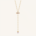 Sacred Remedy Gold Amethyst Evil Eye Necklace 1