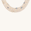 Protective Subtlety - Evil Eye Hamsa Pearl Necklace 1