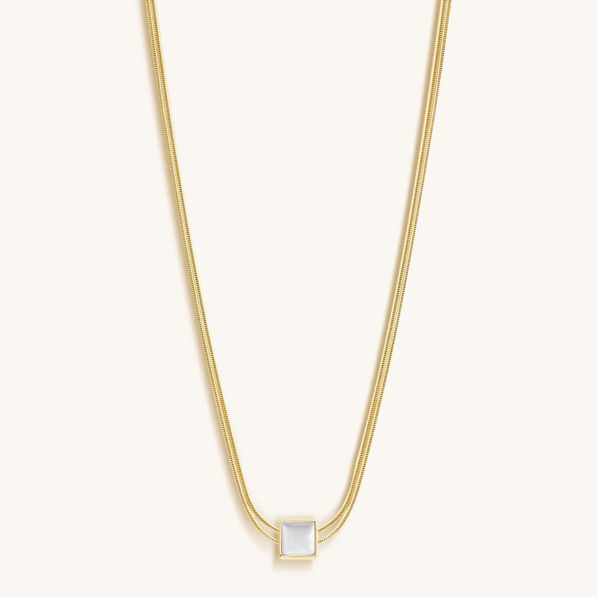 Protect & Balance Mother of Pearl Evil Eye June Birthstone Necklace