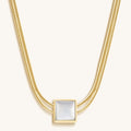 Protect & Balance Mother of Pearl Evil Eye June Birthstone Necklace 1