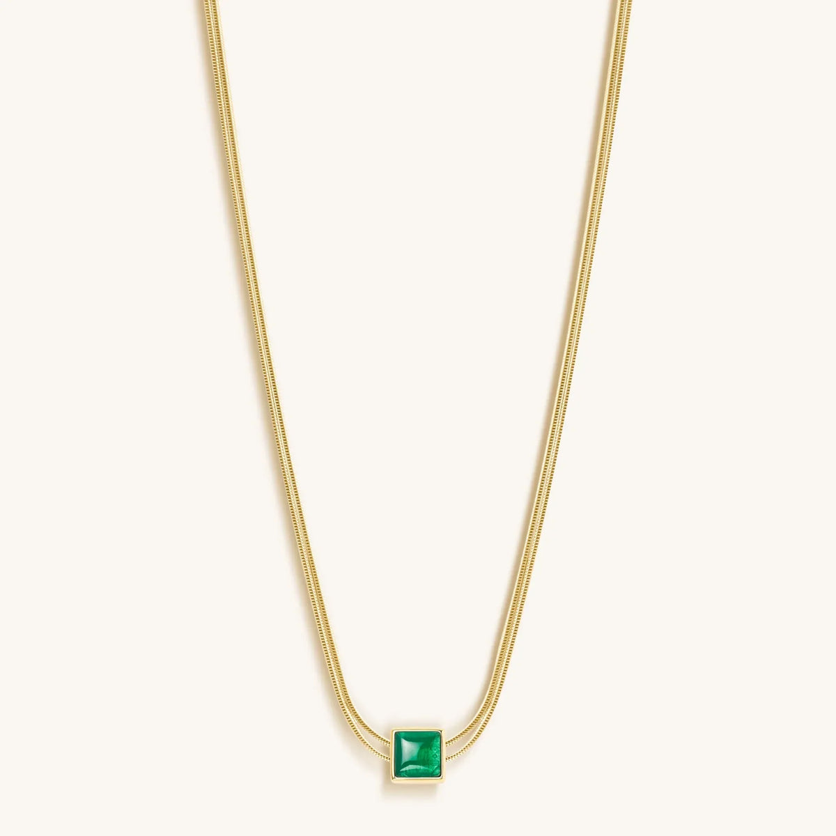 Devote & Achieve Emerald Evil Eye May Birthstone Necklace
