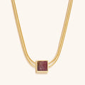 Charm & Harmonize Pink Tourmaline Evil Eye October Birthstone Necklace 1