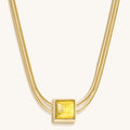 Awaken & Shine Citrine Evil Eye November Birthstone Necklace 1