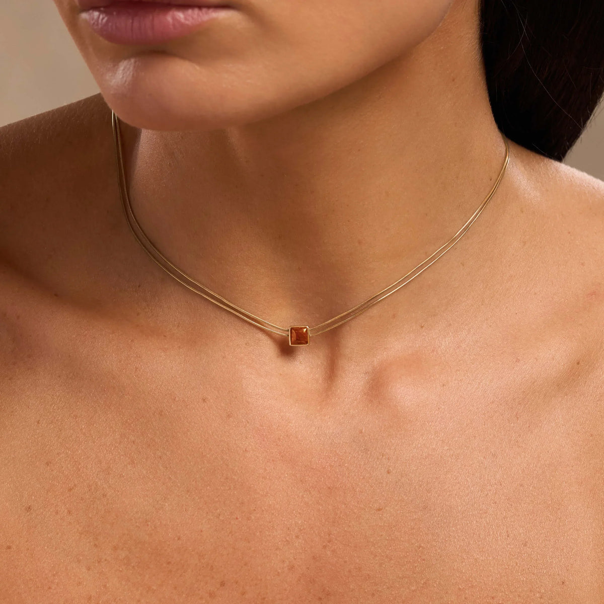Renew & Energize Garnet Evil Eye January Birthstone Necklace