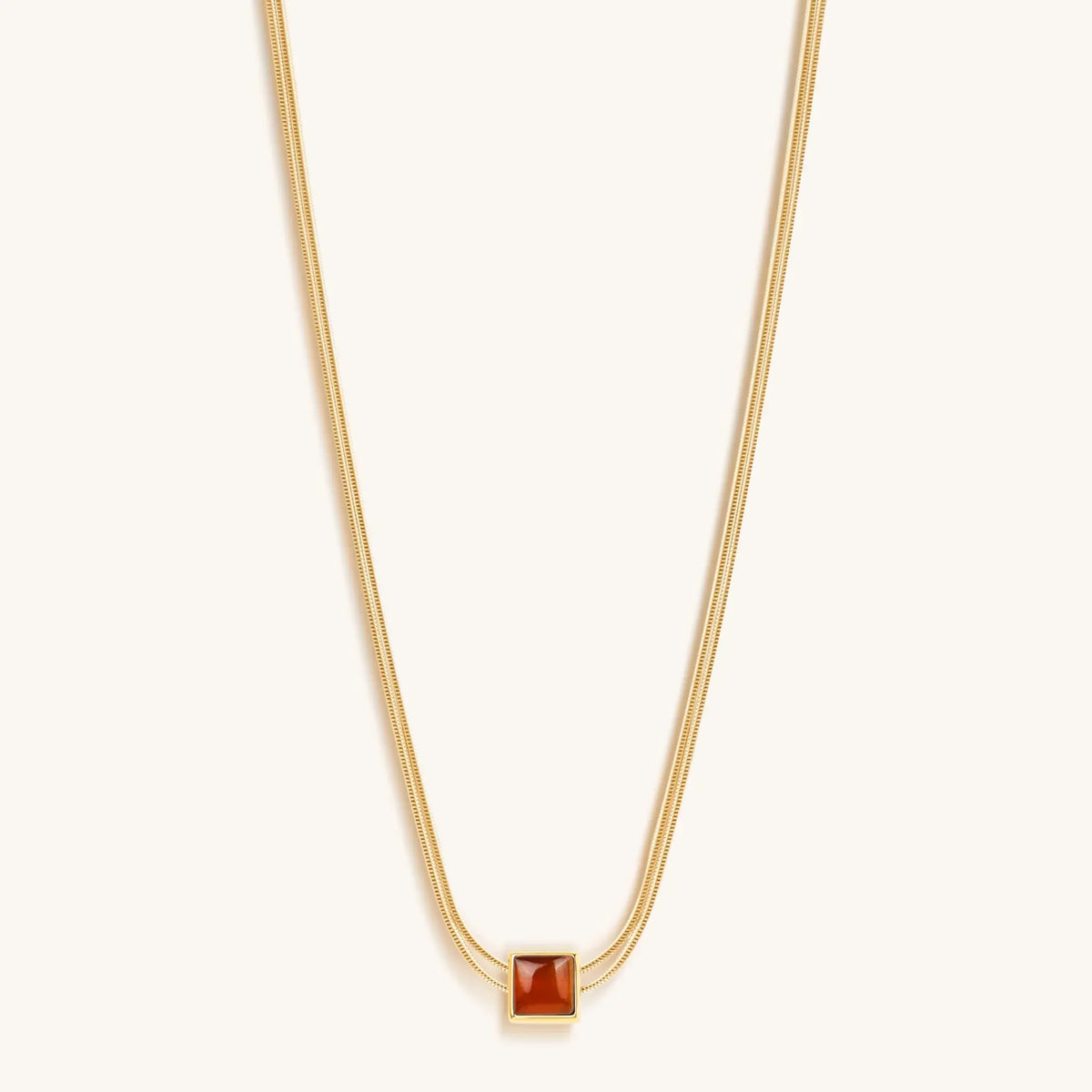 Renew & Energize Garnet Evil Eye January Birthstone Necklace