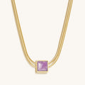 Imagine & Dream Amethyst Evil Eye February Birthstone Necklace 1