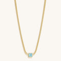 Nurture & Thrive Aquamarine Evil Eye March Birthstone Necklace 3