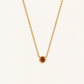 Radiant Shield Garnet January Birthstone Evil Eye Necklace 1