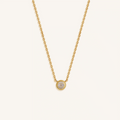 Celestial Shield Moonstone June Birthstone Evil Eye Gold Necklace 1