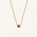 Crimson Guardian Ruby July Birthstone Evil Eye Gold Necklace 1