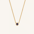 Midnight Horizon Lapis September Birthstone Gold Necklace 1
