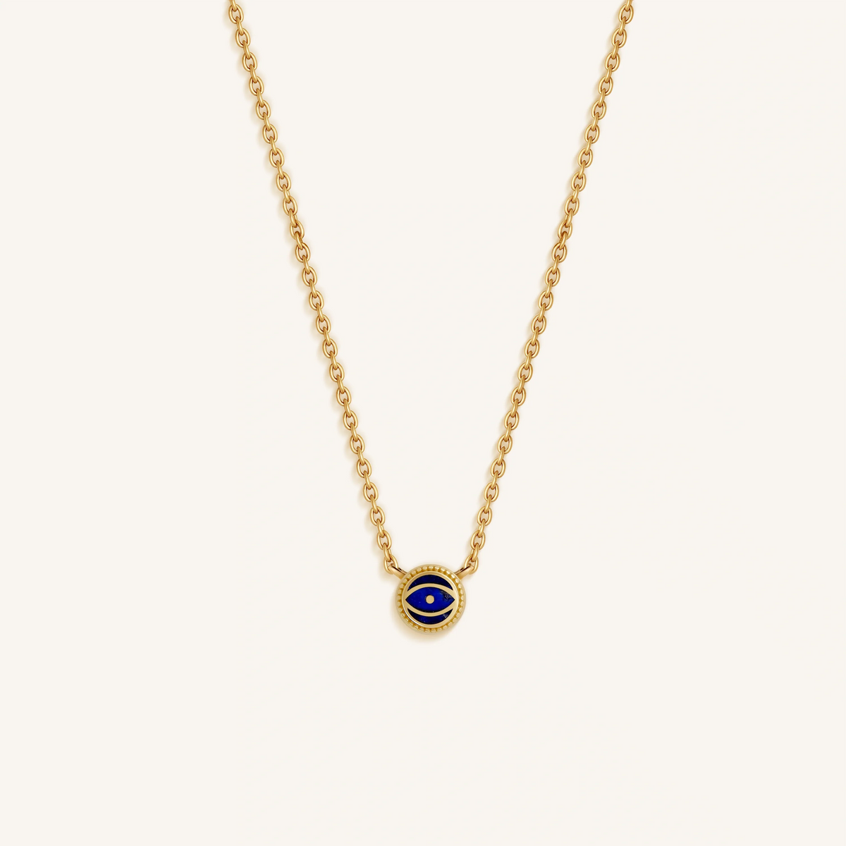 Midnight Horizon Lapis September Birthstone Gold Necklace