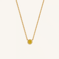 Sunbeam Radiance Citrine November Birthstone Gold Necklace 1