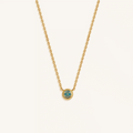 Horizon Spirit Turquoise December Birthstone Gold Necklace 1