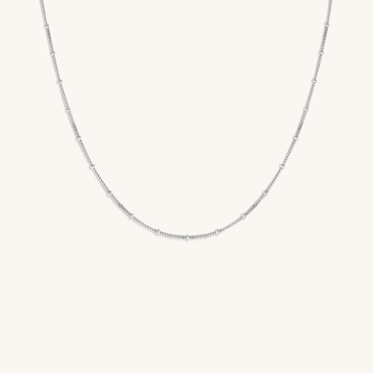 Spiritual Connection Diamond Cut Silver Necklace