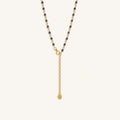 Celestial Flow Hamsa Hematite & Aquamarine Necklace 3