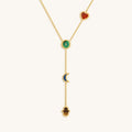 Celestial Wisdom Multi-Symbol & Multi-Gemstone Necklace 1