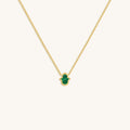 Honest & Bright Malachite Hamsa Gold Necklace 1