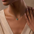 Peaceful Mind Hamsa Malachite Silver Necklace 2