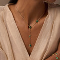 Enlightened Soul Malachite Multi-Symbol Gold Necklace 2