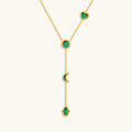 Enlightened Soul Malachite Multi-Symbol Gold Necklace 1