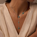 Celestial Guidance Malachite Multi-Symbol Silver Necklace 2
