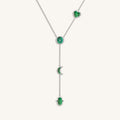 Celestial Guidance Malachite Multi-Symbol Silver Necklace 1