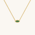 Future Visions Evil Eye Malachite Gold Necklace 1