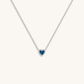 Calming Energy Lab Blue Opal Heart Silver Necklace 1