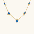 Soothing Aura Lab Blue Opal Multi-Symbol Necklace 1