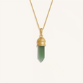 Enduring Grace Jade Cube Gold Necklace 1