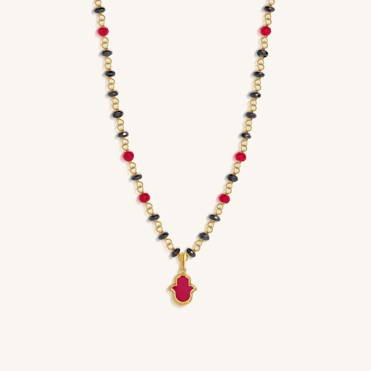 Inner Light Hamsa Gold Necklace