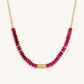 Aligned Essence Garnet & Rhodolite Gold Necklace 1
