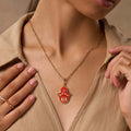 Inner Power Hamsa Hand Charm Necklace 2