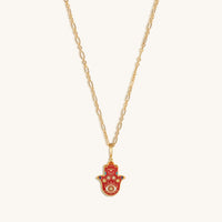 Inner Power Hamsa Hand Charm Necklace