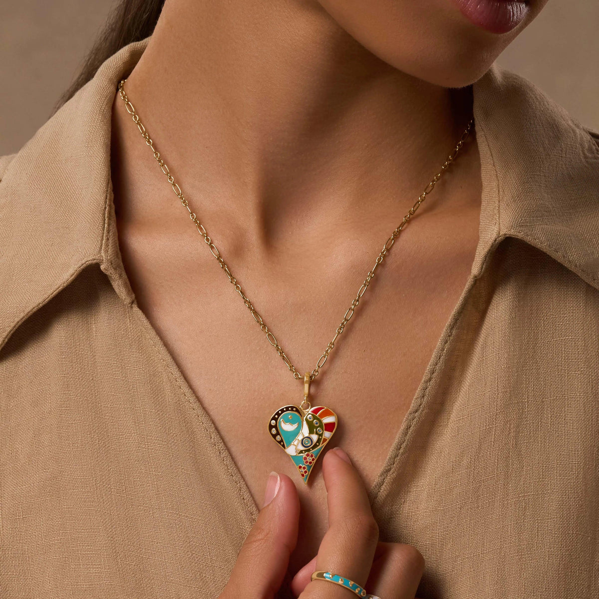 Expansive Love Heart Charm Necklace