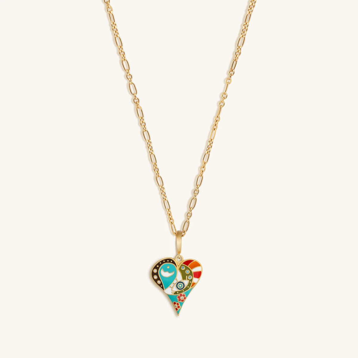 Expansive Love Heart Charm Necklace